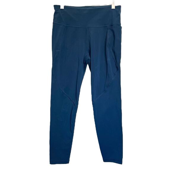 Sweaty Betty The Power Workout Leggings Pockets Blue Athletic Pants Gym Size S - Picture 1 of 10